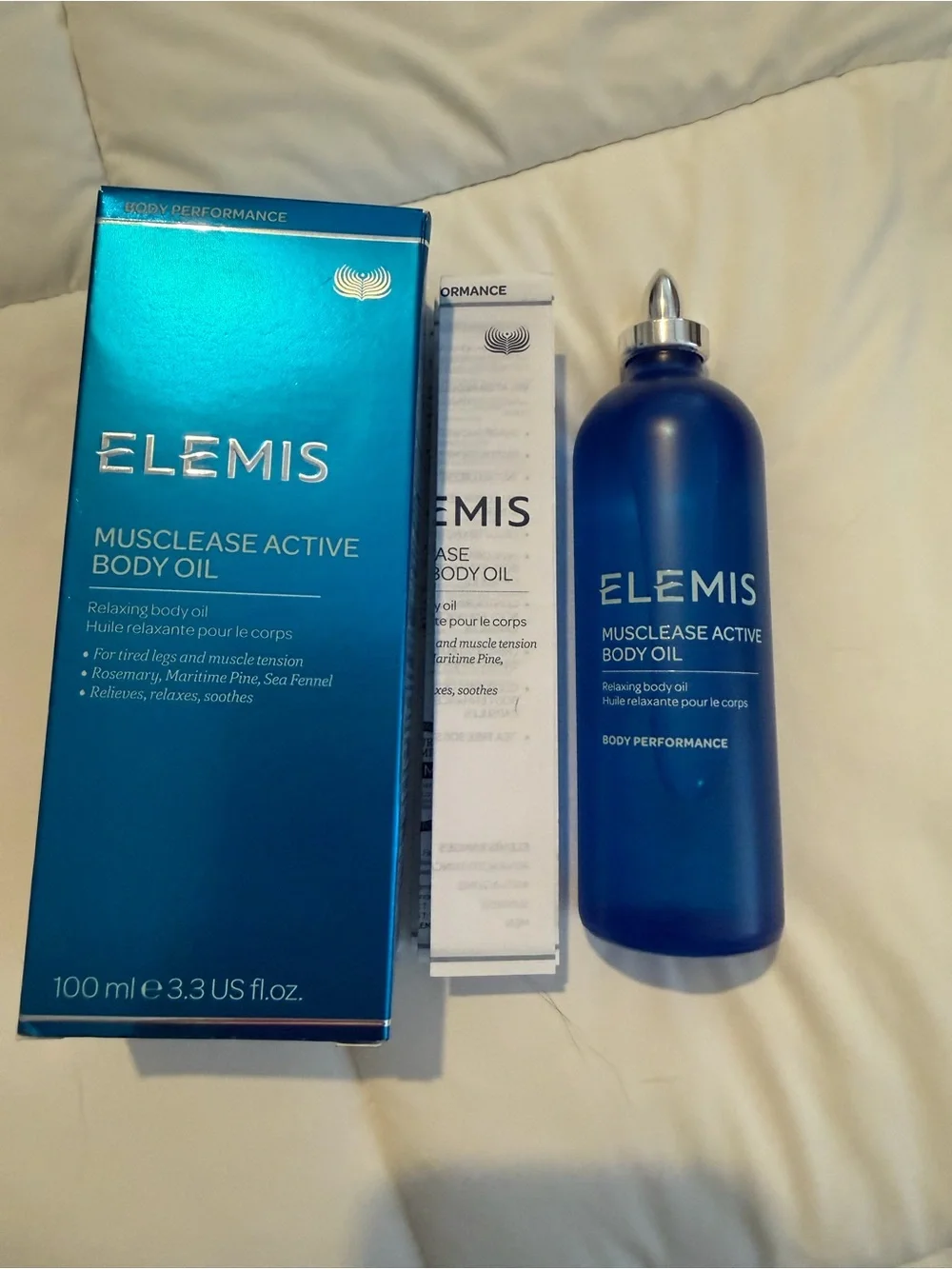 ELEMIS Musclease Active Body Oil - Bright Blue Bottle